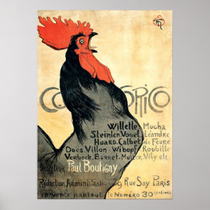 Hahnenschrei von Théophile Alexandre Steinlen Poster