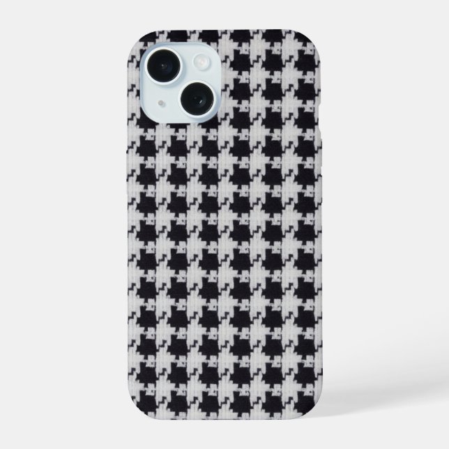 Hahnentritt iPhone 15 Hülle (Rückseite)