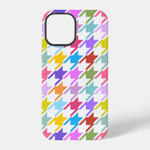 Hahnentritt-Multicolor+Weiß Großes Muster iPhone 12 Pro Hülle