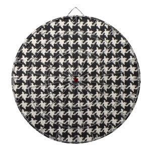 Hahnentritt Schwarz-Weiß-Muster Dartscheibe