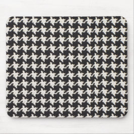 Hahnentritt Schwarz-Weiß-Muster Mousepad