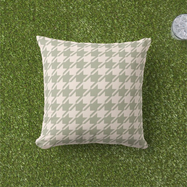 Hahnentrittmuster 2Wart Green+Cream Big Pattern Kissen (Golfball-Marker)