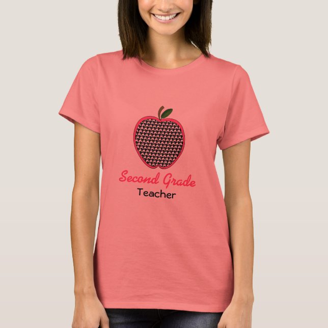 Hahnentrittmuster Apple T-Shirt (Vorderseite)