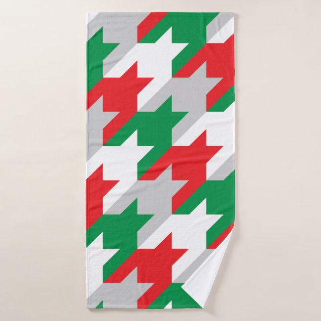 Hahnentrittmuster Badhandtuch Set (Badehandtuch)