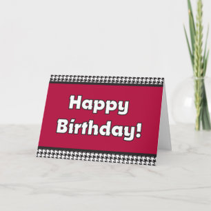Hahnentrittmuster Birthday Card Karte