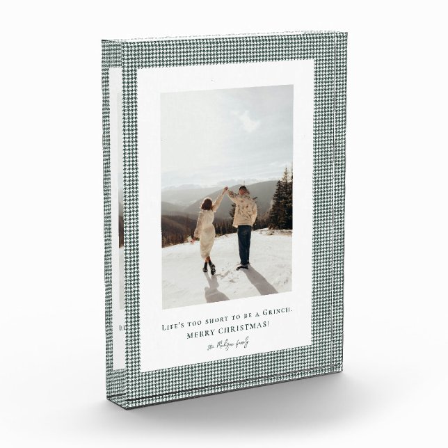 Hahnentrittmuster Brunswick Green Frame Foto (Links)