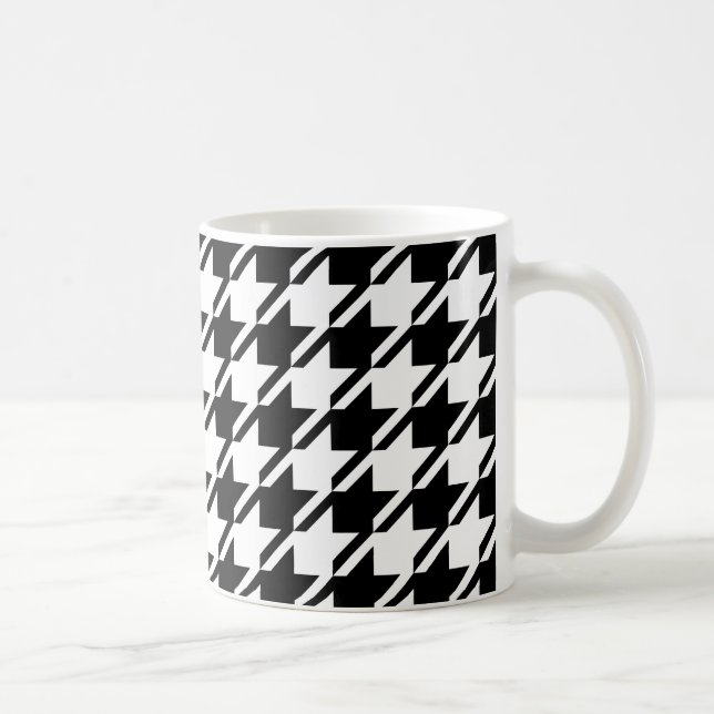 Hahnentrittmuster BW Big Pattern Kaffeetasse (Rechts)