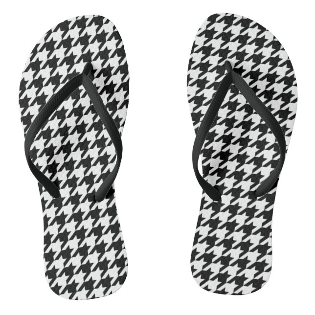 Hahnentrittmuster Flip Flops (Fußbett)
