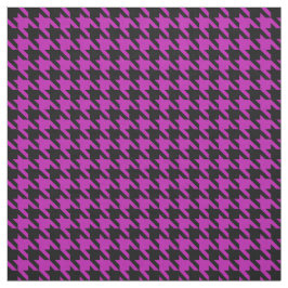 Hahnentrittmuster fuchsia und schwarz stoff