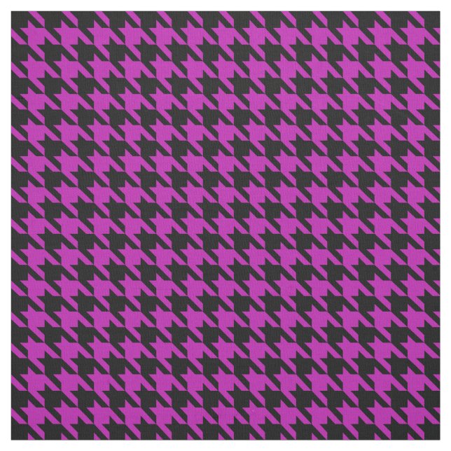 Hahnentrittmuster fuchsia und schwarz stoff (Muster)