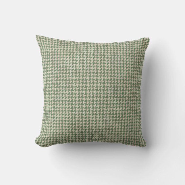 Hahnentrittmuster Green Pattern Kissen (Vorderseite)