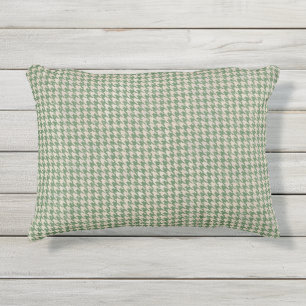 Hahnentrittmuster Green Pattern Kissen Für Draußen