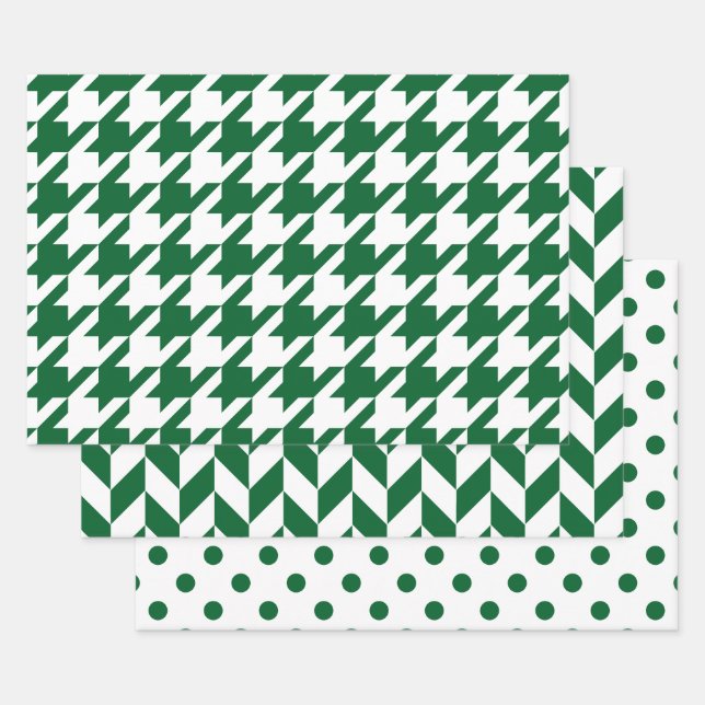 Hahnentrittmuster, Herringbone, Dot-DIY-Farben, wa Geschenkpapier Set (Set)