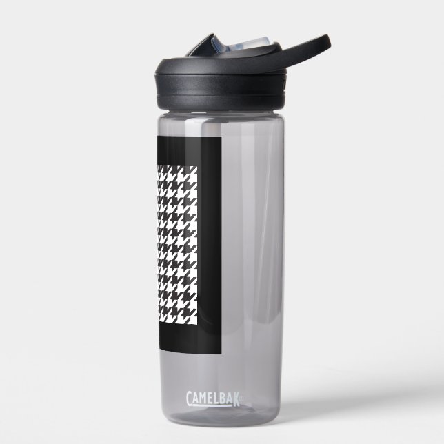 Hahnentrittmuster in Vorsicht gerissen Trinkflasche (Links)