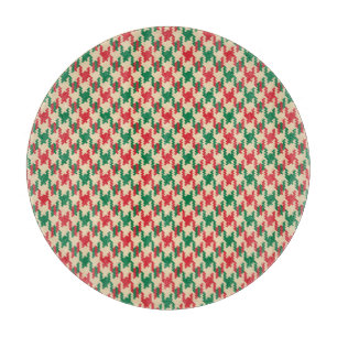 Hahnentrittmuster Karo Muster, Hunde Zahn Design. Schneidebrett