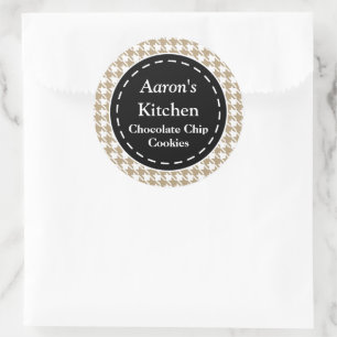 Hahnentrittmuster Kitchen Stickers