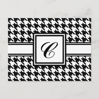 Hahnentrittmuster Monogramm Postkarten