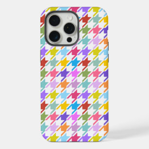 Hahnentrittmuster Multicolor+Weißmuster iPhone 15 Pro Max Hülle
