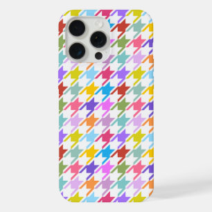 Hahnentrittmuster Multicolor+Weißmuster iPhone 15 Pro Max Hülle