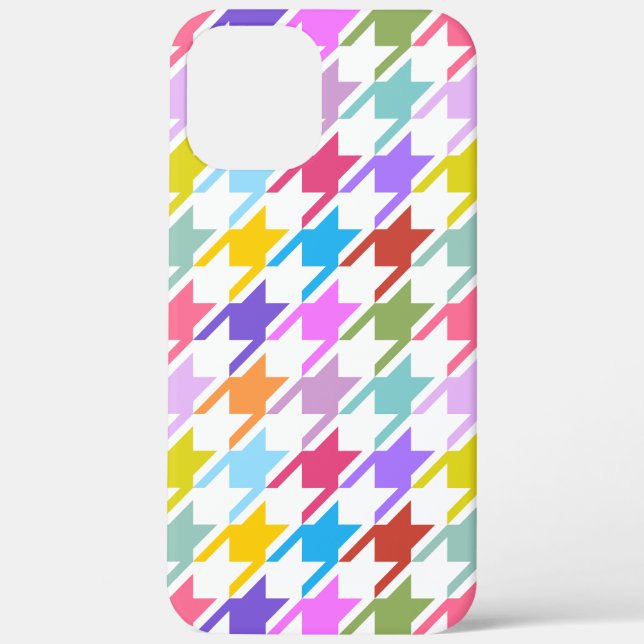 Hahnentrittmuster Multicolor+White Big Pattern Case-Mate iPhone Hülle (Rückseite)