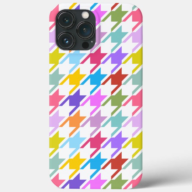 Hahnentrittmuster Multicolor+White Big Pattern Case-Mate iPhone Hülle (Rückseite)