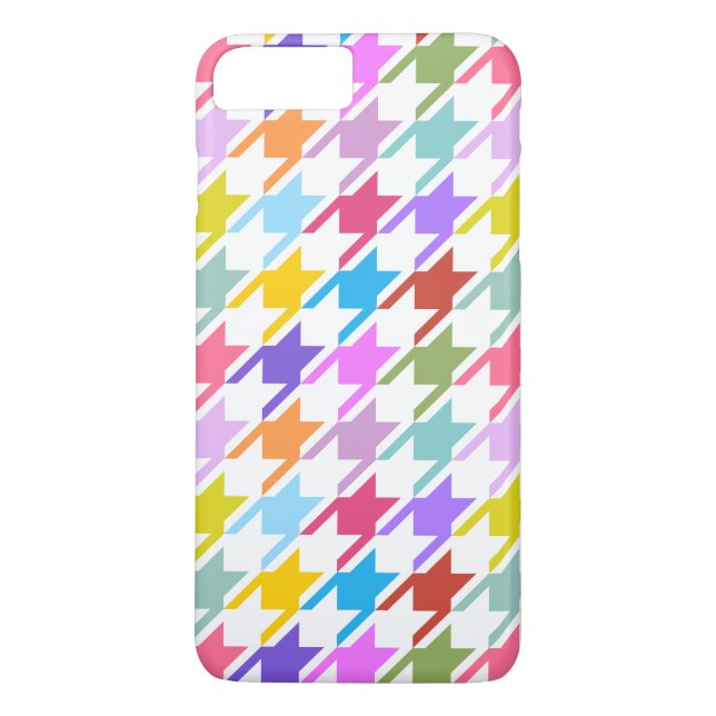 Hahnentrittmuster Multicolor+White Big Pattern Case-Mate iPhone Hülle (Rückseite)