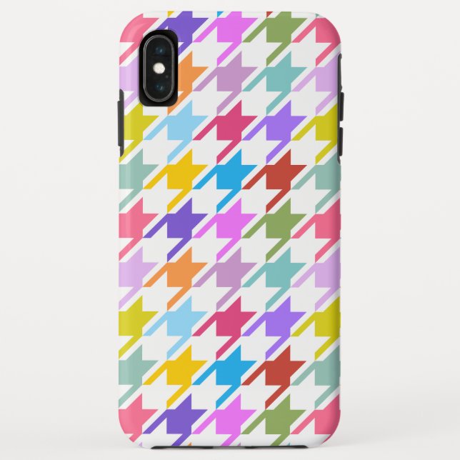Hahnentrittmuster Multicolor+White Big Pattern Case-Mate iPhone Hülle (Rückseite)