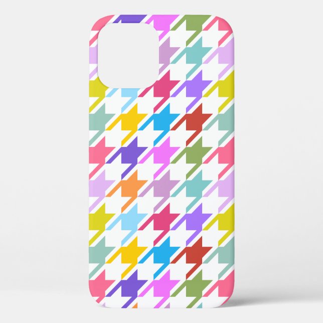 Hahnentrittmuster Multicolor+White Big Pattern Case-Mate iPhone Hülle (Rückseite)