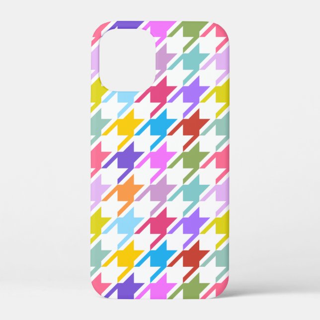 Hahnentrittmuster Multicolor+White Big Pattern Case-Mate iPhone Hülle (Rückseite)