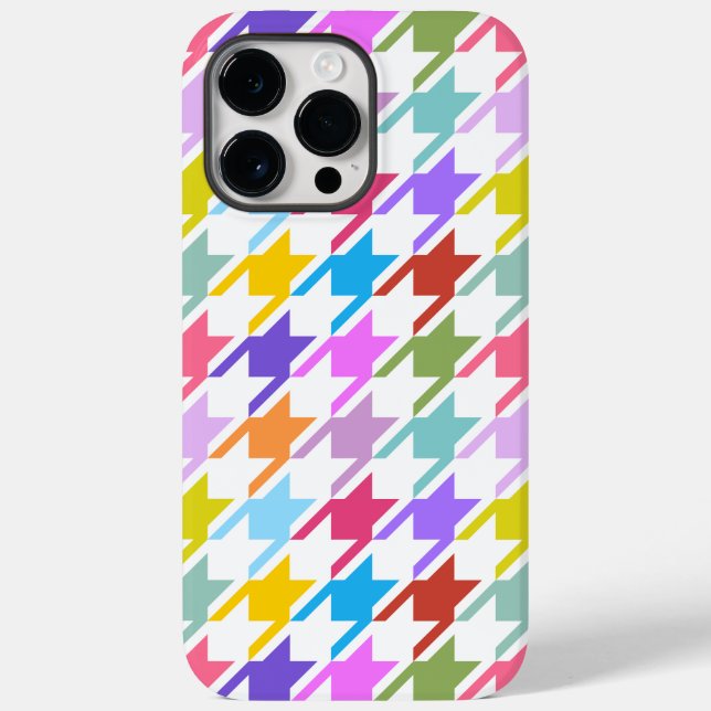 Hahnentrittmuster Multicolor+White Big Pattern Case-Mate iPhone Hülle (Rückseite)