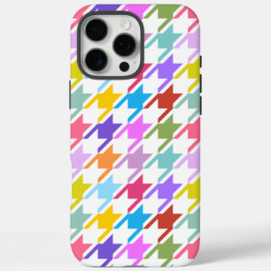 Hahnentrittmuster Multicolor+White Big Pattern iPhone 16 Pro Max Hülle
