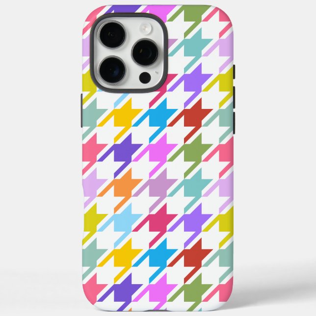 Hahnentrittmuster Multicolor+White Big Pattern Case-Mate iPhone Hülle (Rückseite)