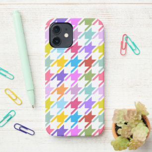 Hahnentrittmuster Multicolor+White Big Pattern iPhone 12 Hülle