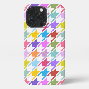 Hahnentrittmuster Multicolor+White Big Pattern iPhone 13 Pro Hülle