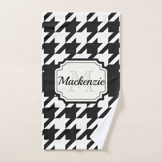Hahnentrittmuster Muster Badhandtuch Set (Handtuch)