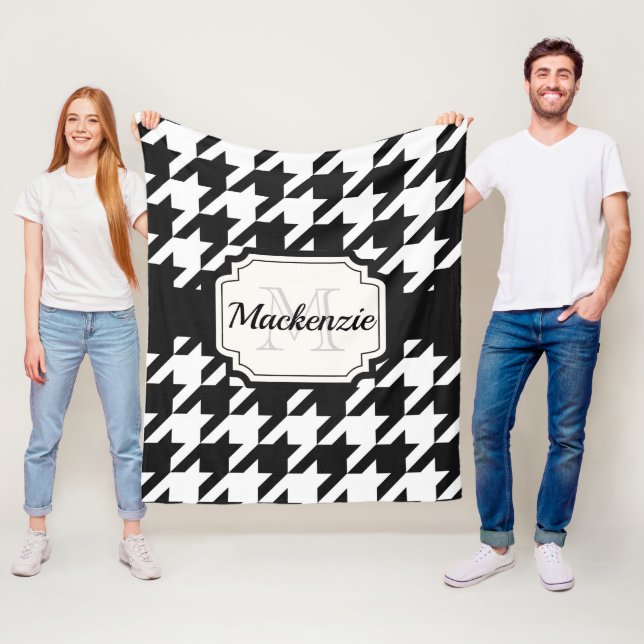 Hahnentrittmuster-Muster Fleecedecke (Beispiel)