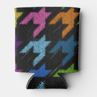 Hahnentrittmuster: raue Leinwand-Imitation. Dosenkühler