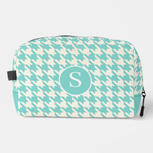 Hahnentrittmuster Robin Blue & White Print Cut Näh Waschbeutel