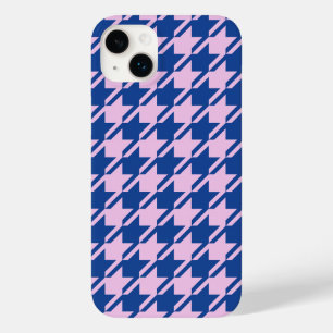 Hahnentrittmuster Rosa+Blau Muster Case-Mate iPhone 14 Plus Hülle