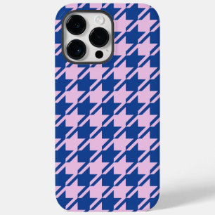 Hahnentrittmuster Rosa+Blau Muster Case-Mate iPhone 14 Pro Max Hülle