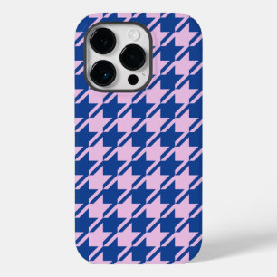 Hahnentrittmuster Rosa+Blau Muster Case-Mate iPhone 14 Pro Hülle