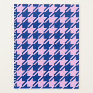 Hahnentrittmuster Rosa+Blau Muster Planer