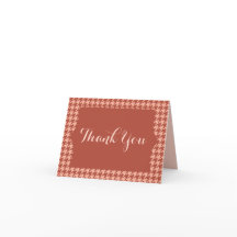 Hahnentrittmuster Rustic Orange Vielen Dank Noteca