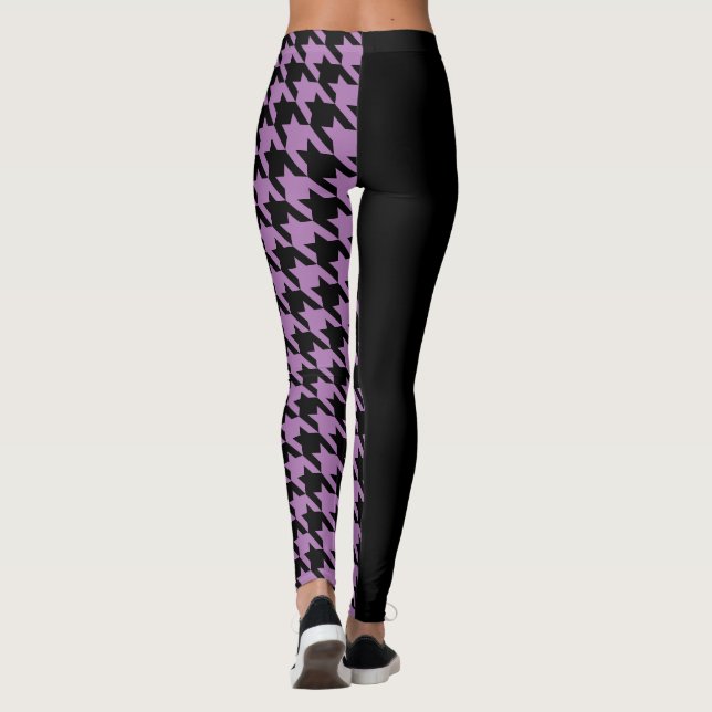 Hahnentrittmuster / Schwarz Leggings (Rückseite)
