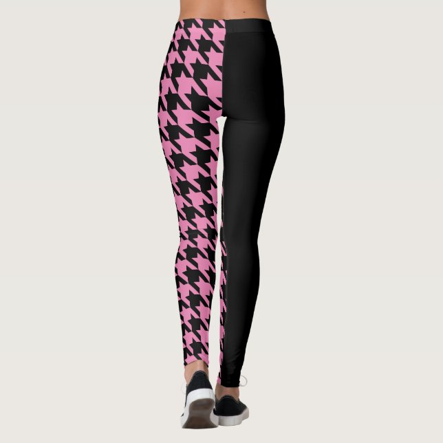 Hahnentrittmuster / Schwarz Leggings (Rückseite)