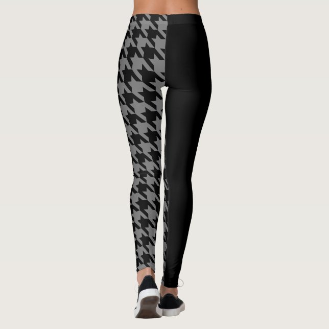 Hahnentrittmuster / Schwarz Leggings (Rückseite)