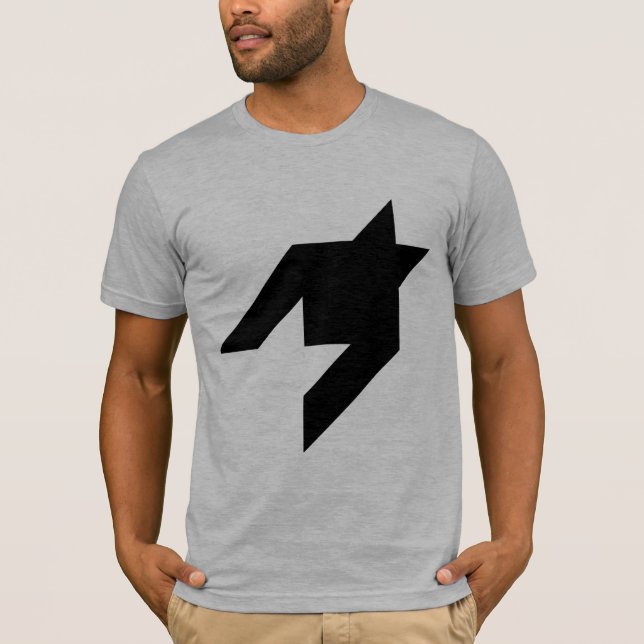 Hahnentrittmuster (Schwarzes) T-Shirt (Vorderseite)