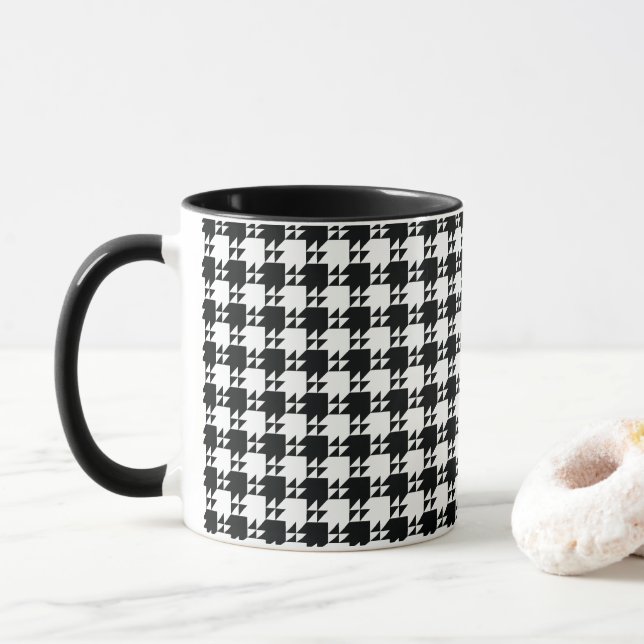 Hahnentrittmuster Tasse (Mit Donut)