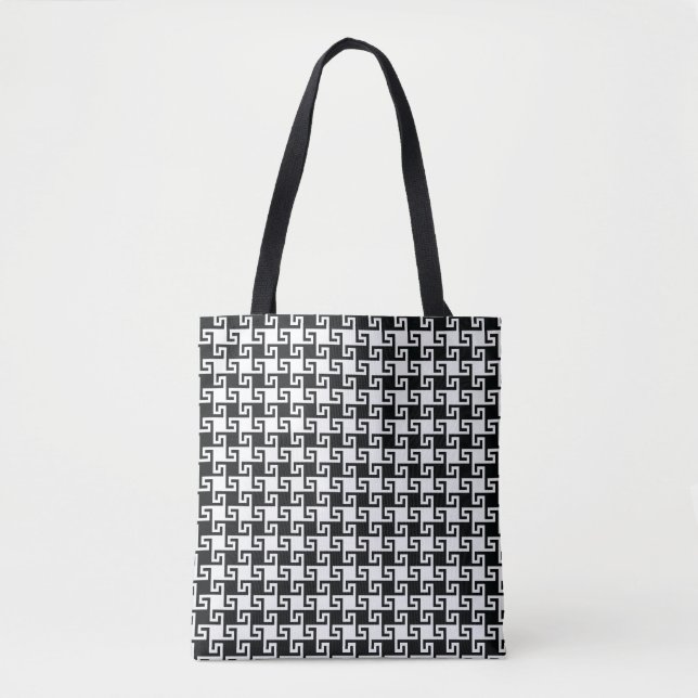 Hahnentrittmuster Tote Bag (Vorderseite)