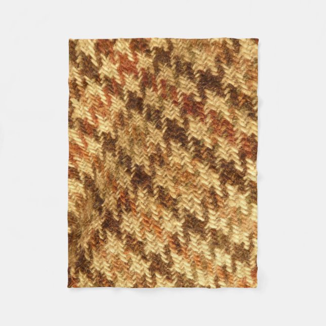 Hahnentrittmuster-Tweed-Muster-Decke Fleecedecke (Vorderseite)